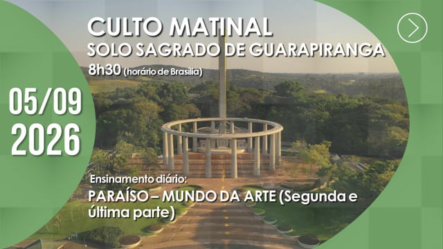 Capa do vídeo do “Culto Matinal | Solo Sagrado de Guarapiranga - 05/09/2026”.