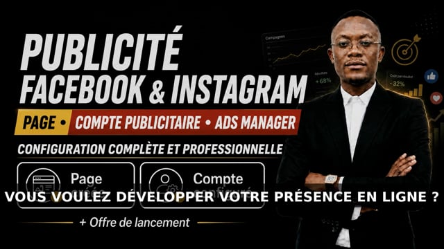 créer votre page Facebook, configurer Meta Ads Manager et préparer vos publicités Facebook et Insta