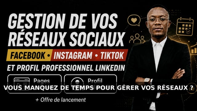 gérer vos réseaux sociaux Facebook, Instagram, TikTok et LinkedIn