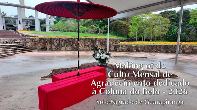 Capa do vídeo do “Making of do Culto Mensal de Agradecimento dedicado à Coluna do Belo | SSG - 2026”.