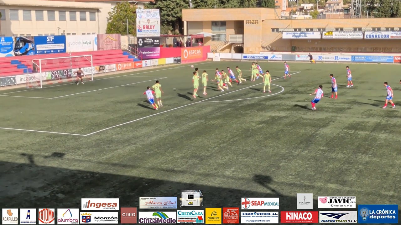 FÚTBOL  DIVISIÓN DE HONOR JUVENÍL   AT.MONZÓN  GIGAMONTRANS  3-6  RCD ESPANYOL DE BARCELONA    GRAN PARTIDO CON UN AMBIENTE  ESPECTACULAR PARA UN DÍA HISTÓRICO PARA EL FÚTBOL Y EL DEPORTE DE MONZÓN