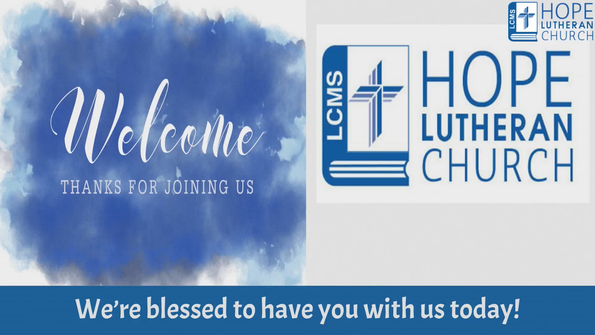 Hope Lutheran Traditional Worship September 6, 2026