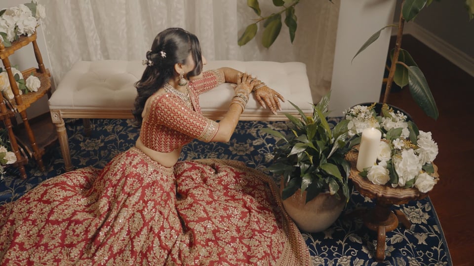 Still from Nishant & Vishruti next day edit by Happy Soul Films, Toronto wedding videographers