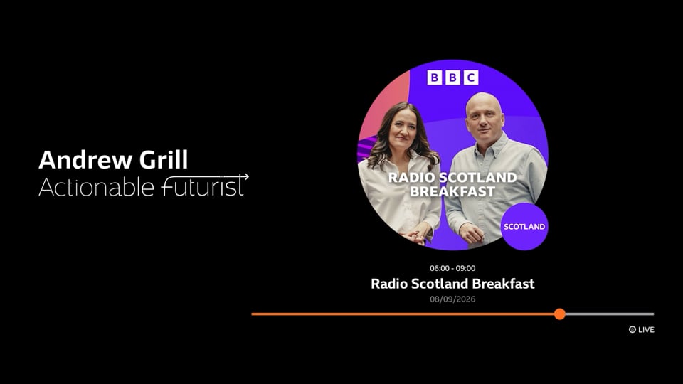 Andrew Grill on BBC Scotland on AI