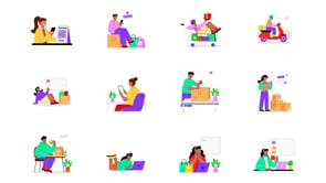 25 Animated E-commerce Illustrations, a Person Illustration by Creative Stall (Thumbnail 4 of 4)