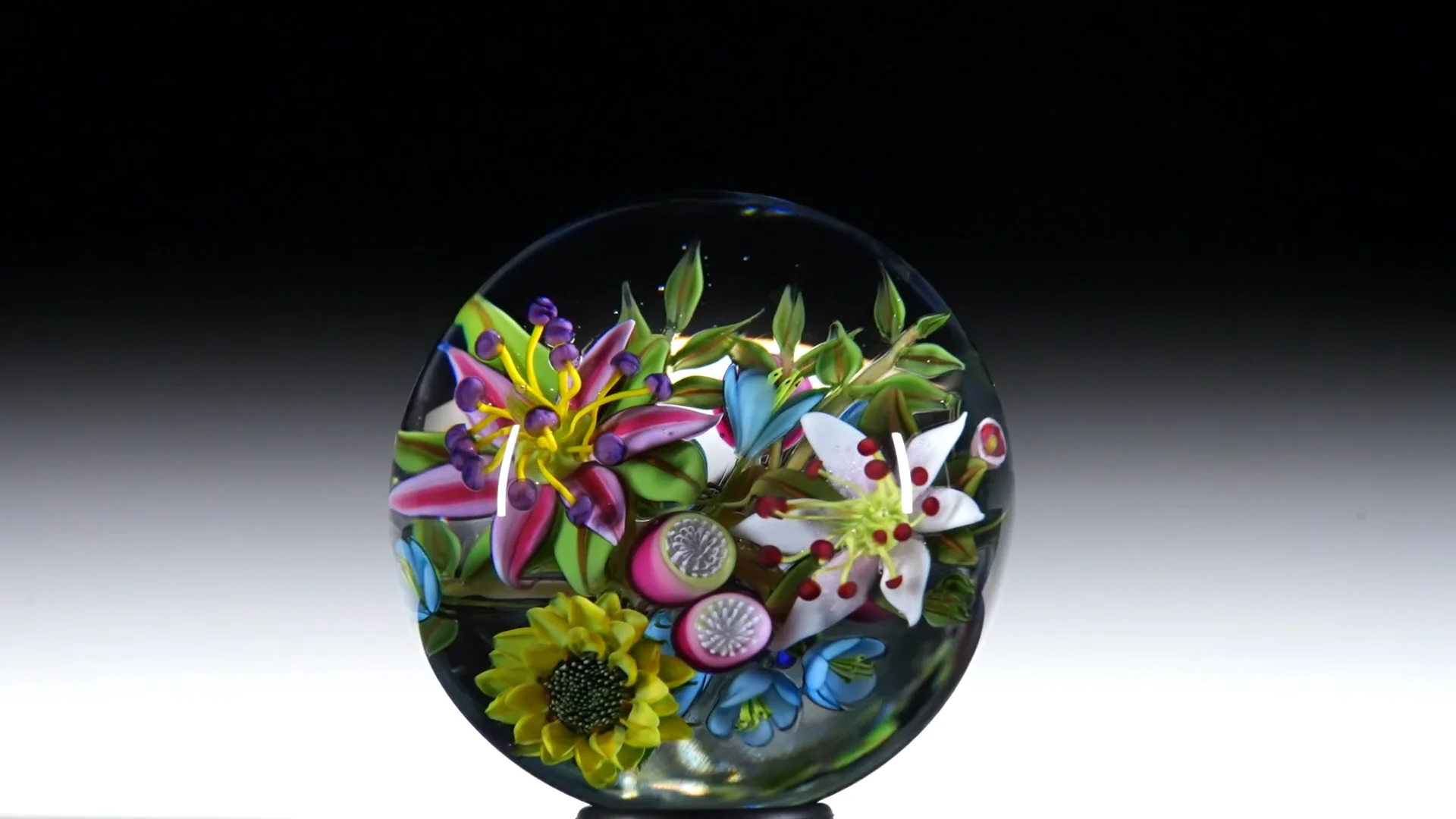 Ken Rosenfeld 2026 pink clematis all-over bouquet paperweight