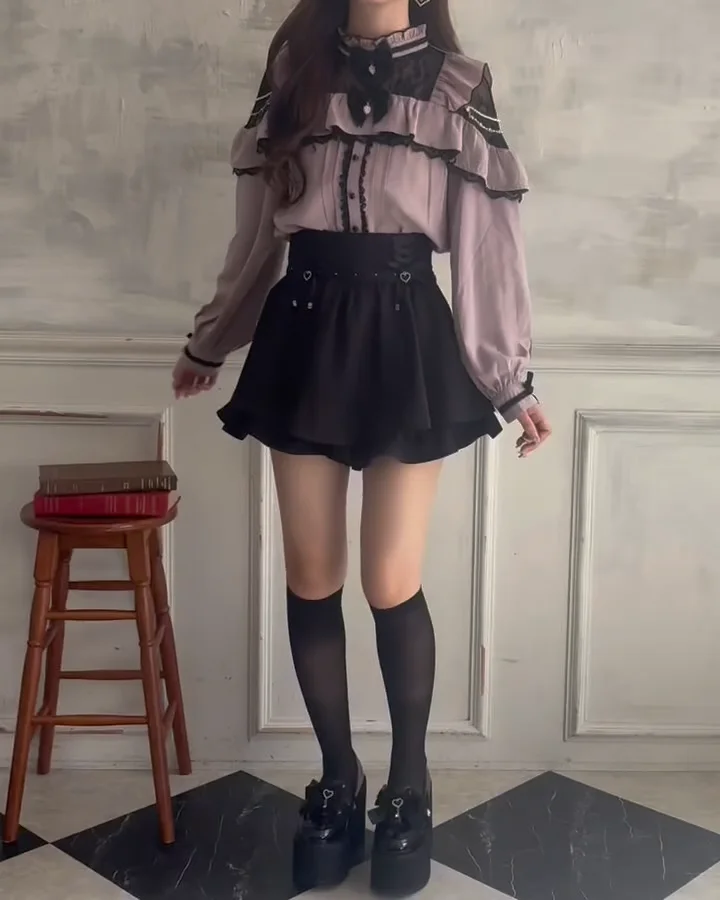 レースアップフリルスカパン | Rlab store