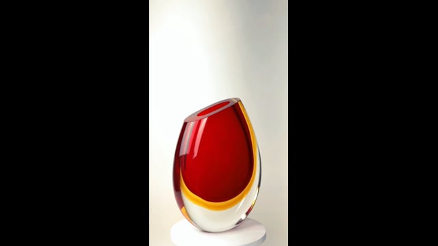 Vaso 96 MS Bicolor Vermelho com Âmbar