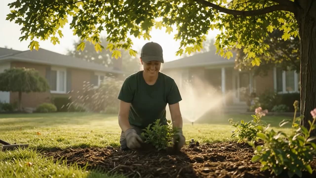 Landscaper at work
