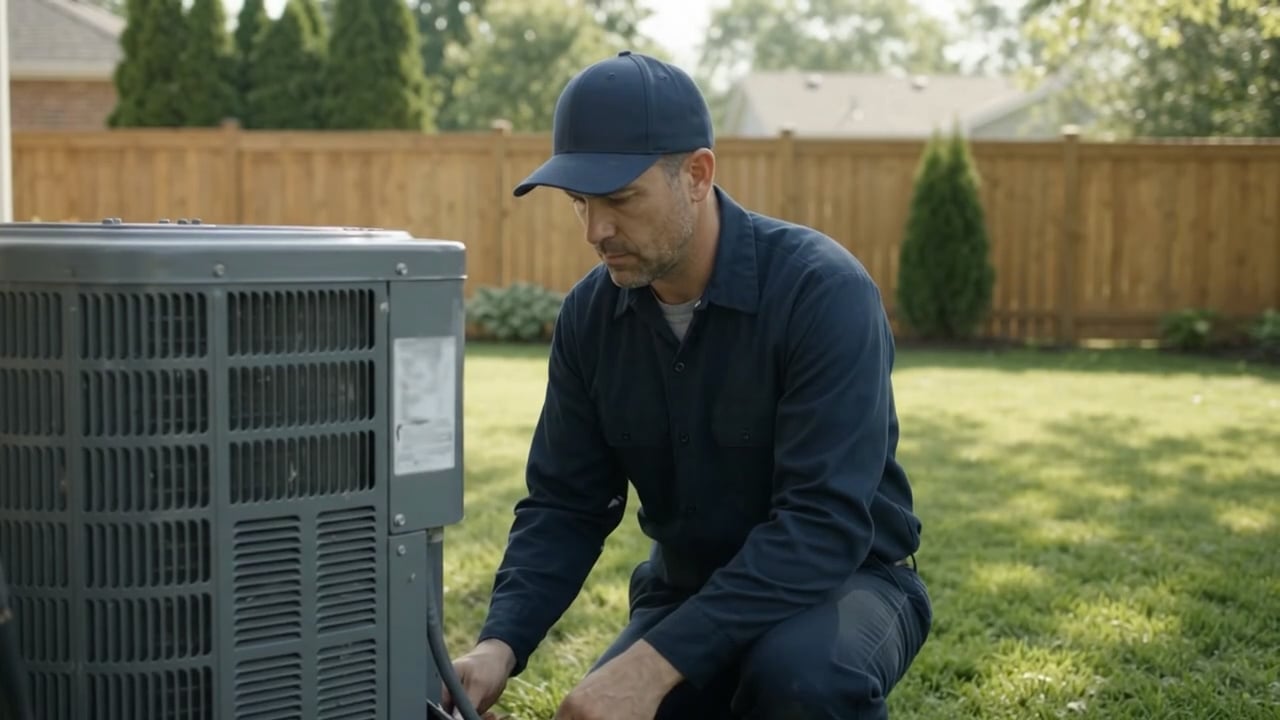 HVAC technician at work