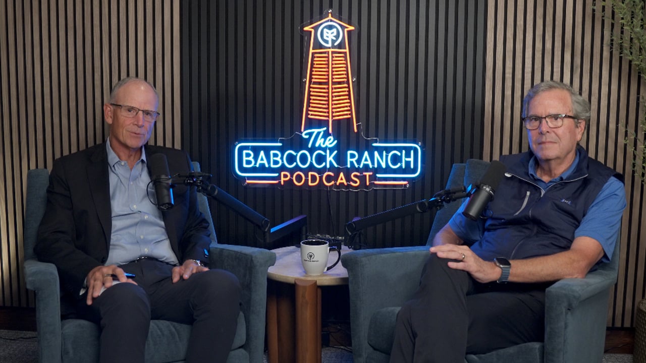 Syd Kitson and Jeb Bush on the Babcock Ranch Podcast, Episode 1
