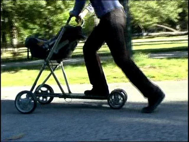 Baby stroller shop and scooter hybrid