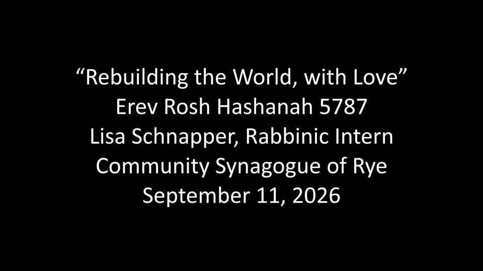 Rebuilding the World with Love