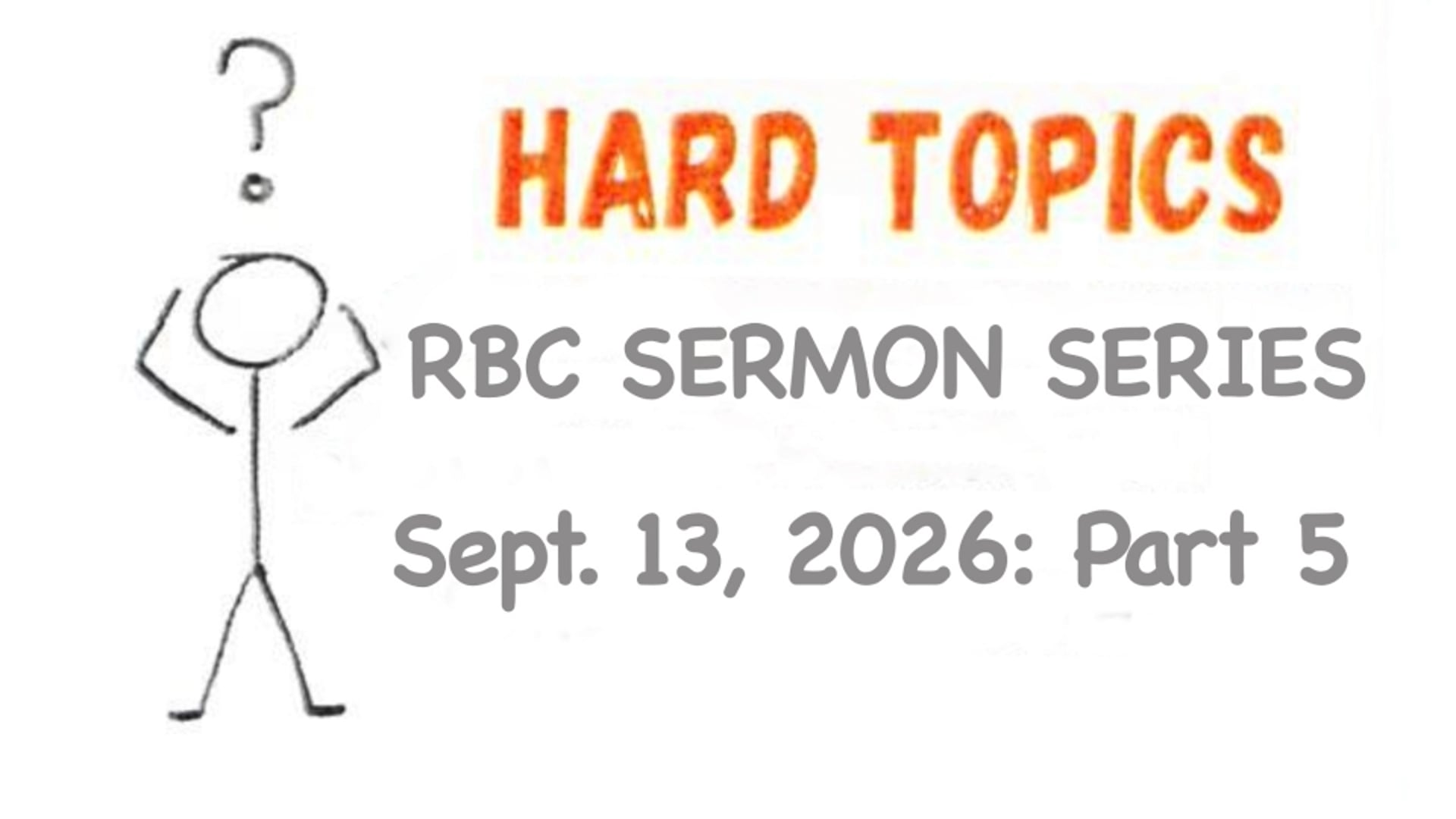 Royston Baptist Church 11 AM Worship Service Message for Sept. 13, 2026