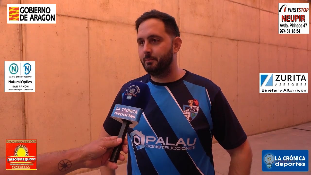 RUBÉN TORO (Entrenador Binéfar) CD Binéfar 2-3 CDJ Tamarite / Jor. 2 / Tercera Rfef