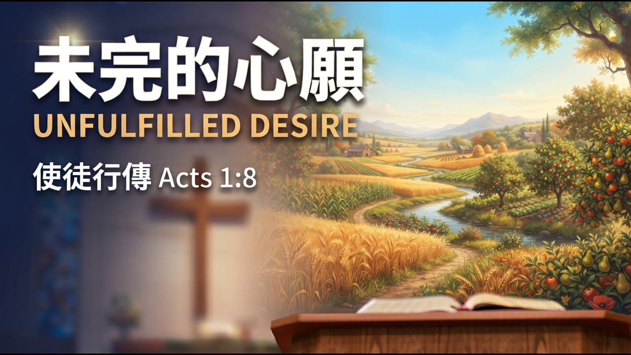 2026-09-13 未完的心願 Unfulfilled desire (黃修健牧師)