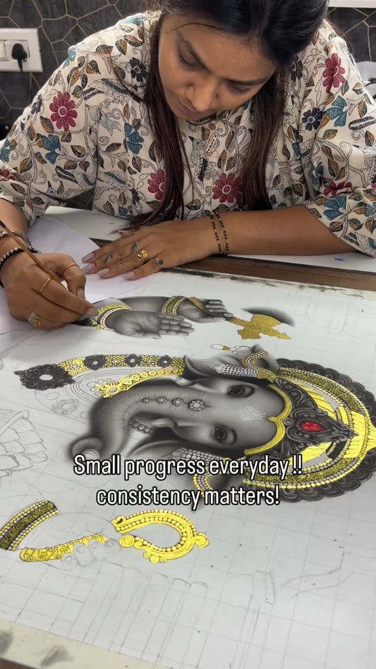 Charcoal artwork by Gunjan Daga