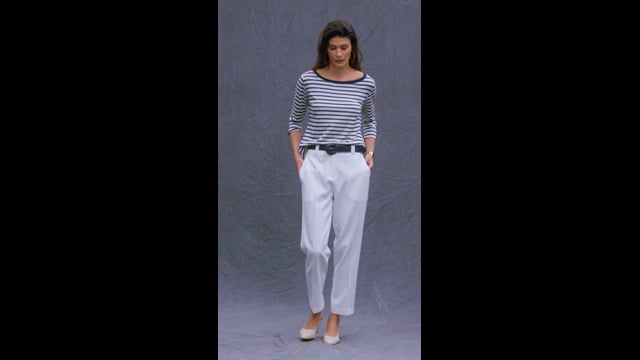 Blusa  Listrada Marinho Carolina