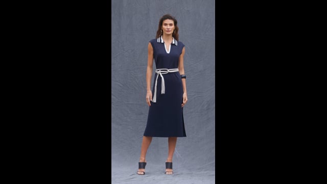 Vestido Malha Preto Rosa