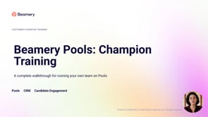 Beamery Pools Champion Training