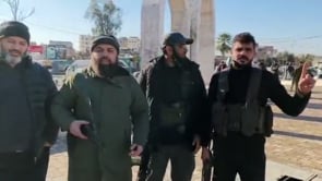 كلمة  مقدام الجشعم من دوار النعيم في مدينة الرقة بعد خروج قوات سوريا الديمقراطية من المدينة