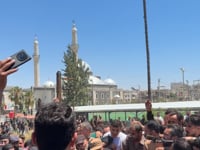 تشييع المقاتل السابق في الجيش السوري الحر حسام نور الدين في مدينة حمص