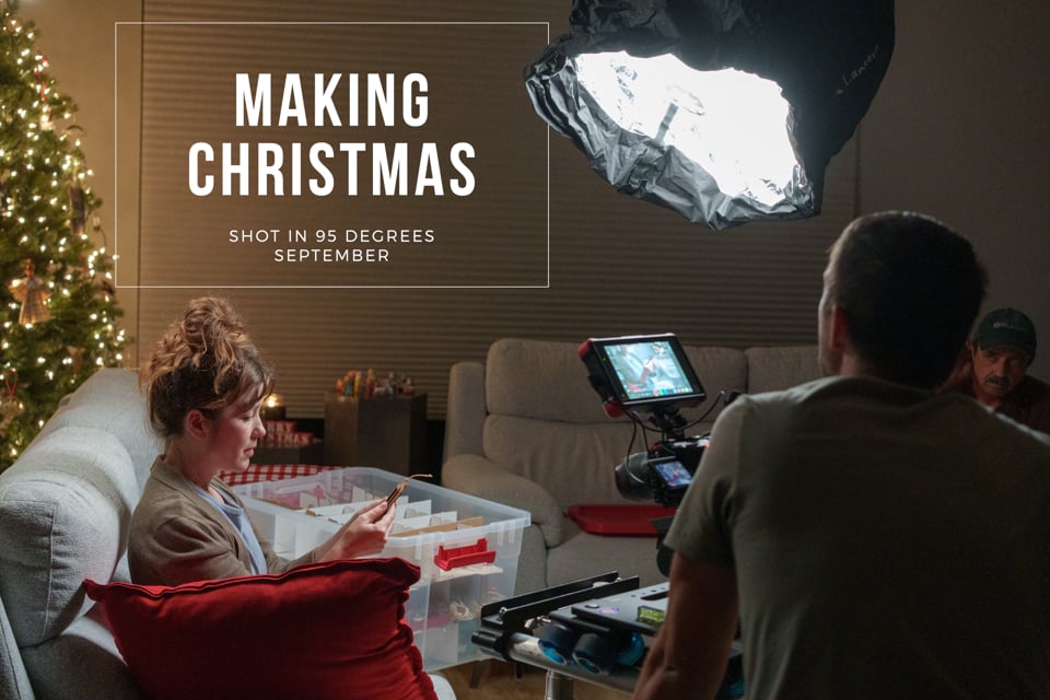 Christmas video shoot in September: Behind the Scenes