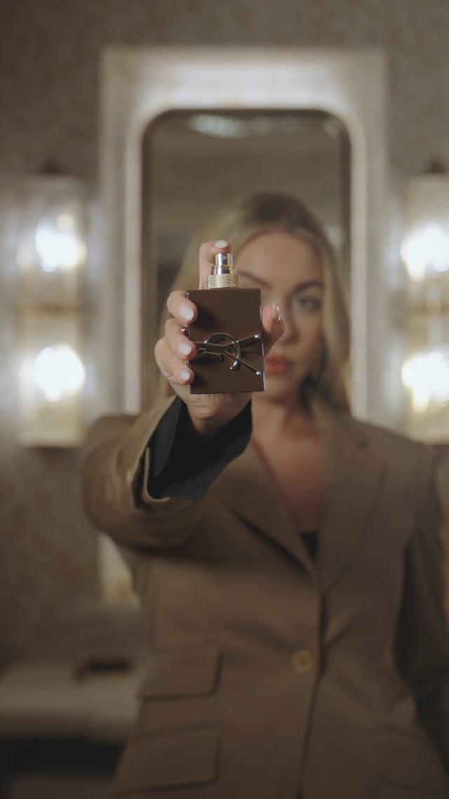 Influencer Lucy Davies getting ready in her hotel room for a YSL Beauty Get Ready With Me, filmed by We Stream
