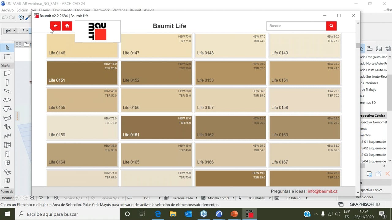 Baumit Tools en Archicad 24: materiales y compuestos, sistemas SATE y cálculo de anclajes