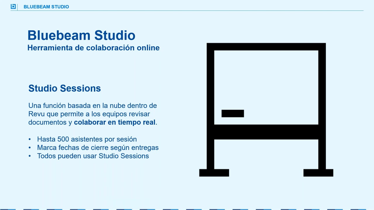 Proyectos de Studio en Bluebeam Revu: repositorio de documentos, permisos y revisión histórica
