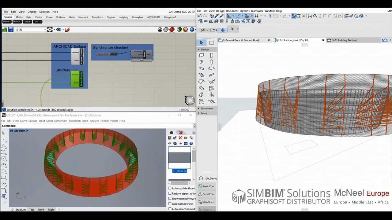 Conexión entre Rhino, Grasshopper y Archicad: diseño algorítmico en el proceso BIM