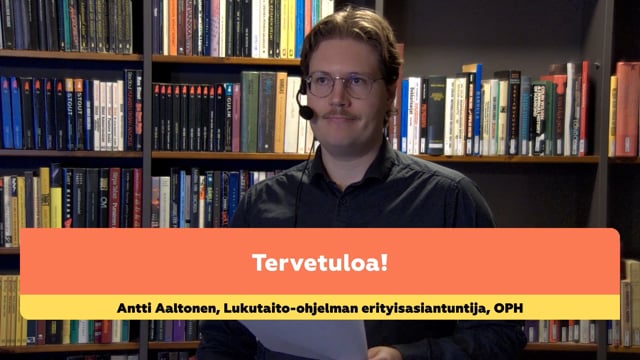 Antti Aaltonen: Oikea kirja oikealle lukijalle -avaus
