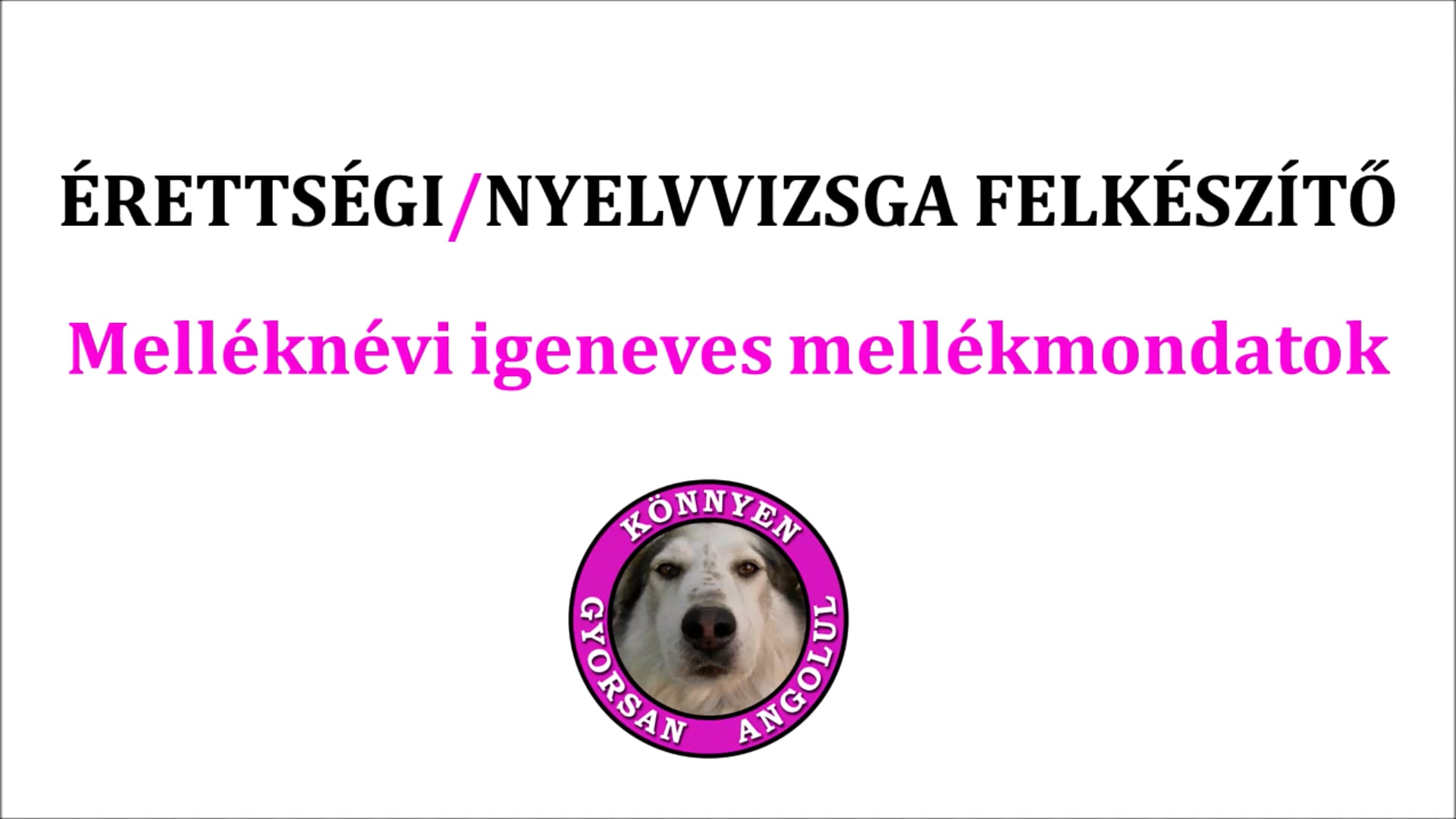 Bevezető (Participle Clauses)