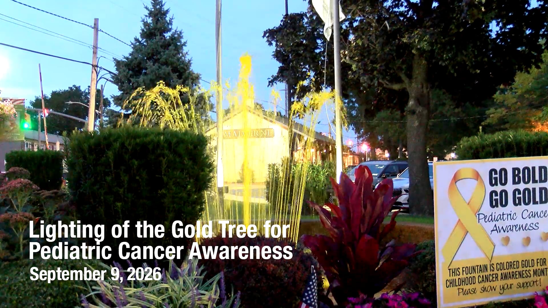 Lighting of the Gold Tree for Pediatric Cancer Awareness, Sept 9, 2026