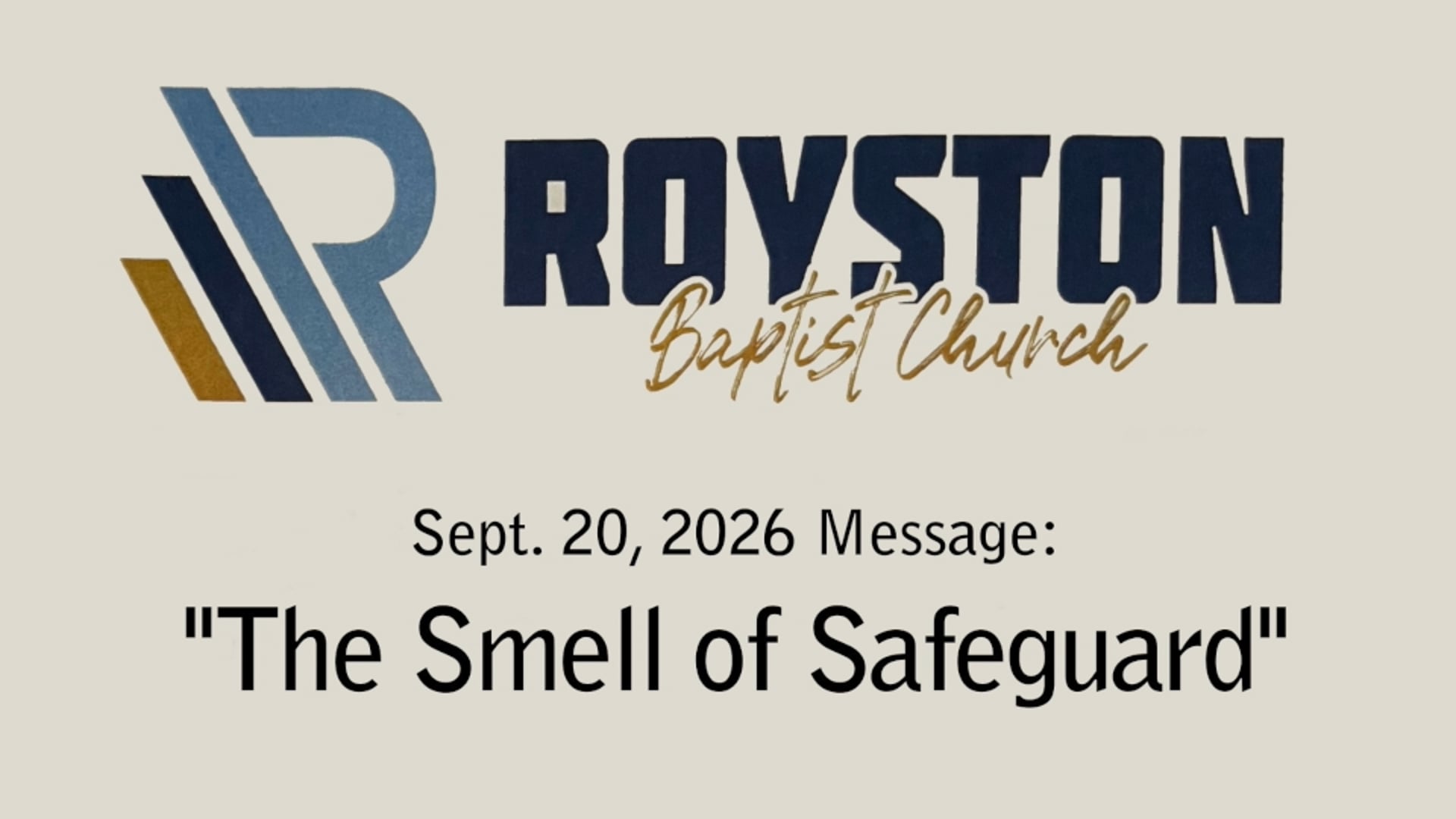 Royston Baptist Church 11 AM Worship Service Message for Sept. 20, 2026