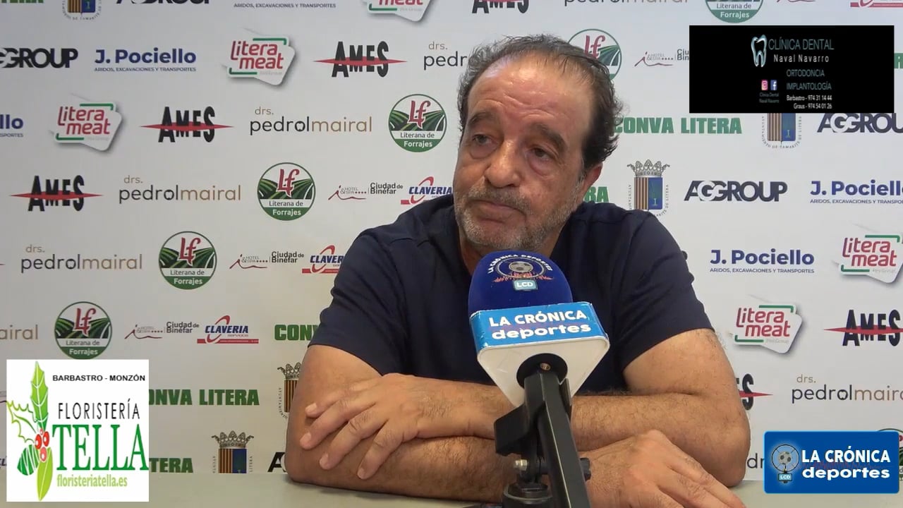 FÉLIX GIMÉNEZ (Entrenador Tamarite) CDJ Tamarite 1-2 CF Epila / Jor. 3 / Tercera Rfef