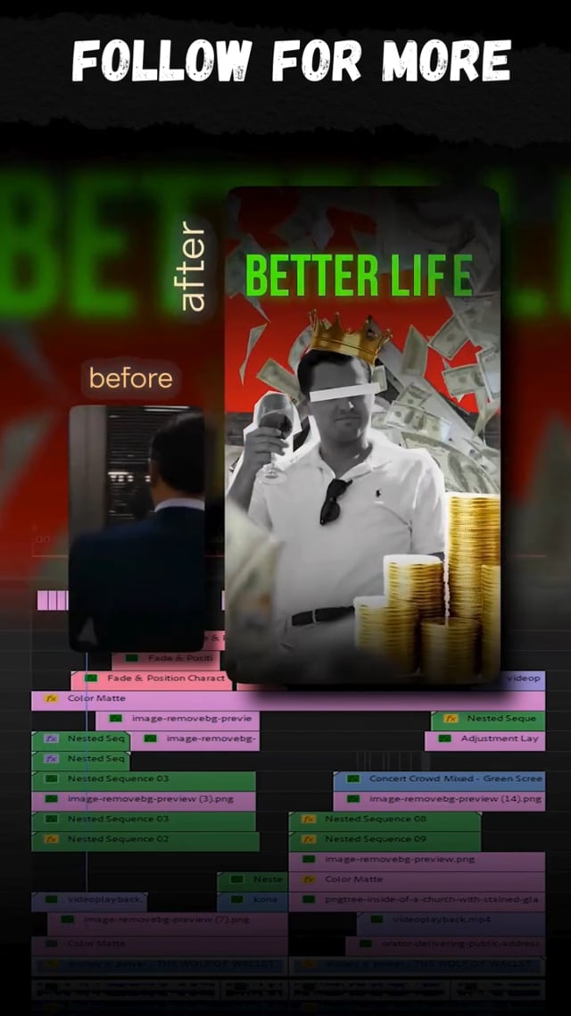 Before / after motivational edit — vertical 9:16 edit by YASH EDITS