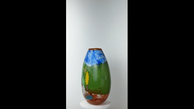 Vaso Árvores e Borboletas