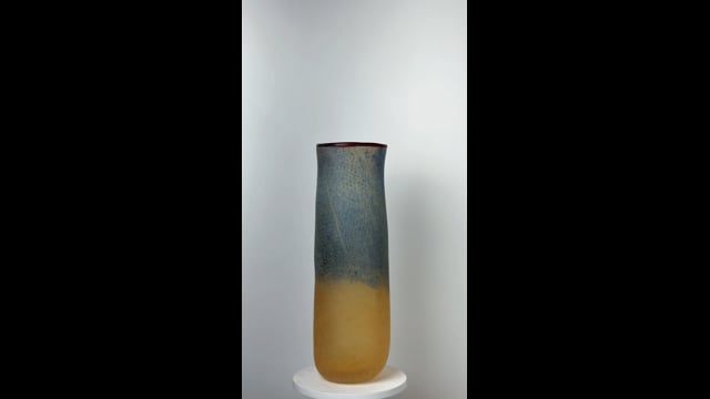 Vaso Etrusco Cilíndrico Desenhos Externos Árvore | Mario Seguso