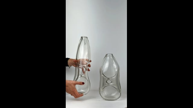 Par de Vasos Transparentes com Efeito Encontro