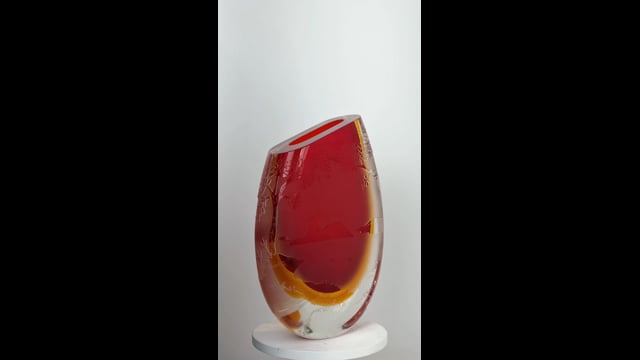 Vaso Ravagnani 210 Vermelho com Âmbar