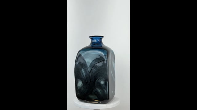 Vaso Labirinto Cinza e Preto