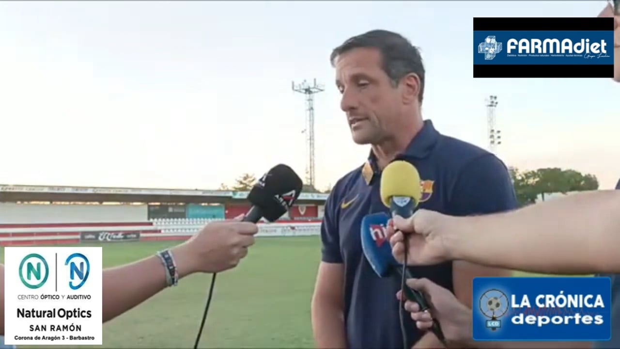JULIANO BELLETTI (Entrenador Barcelona B) UD Barbastro 0-1 FC Barcelona B / Jor. 3 / Segunda Rfef Gr 2 / Fuente: Triangulito