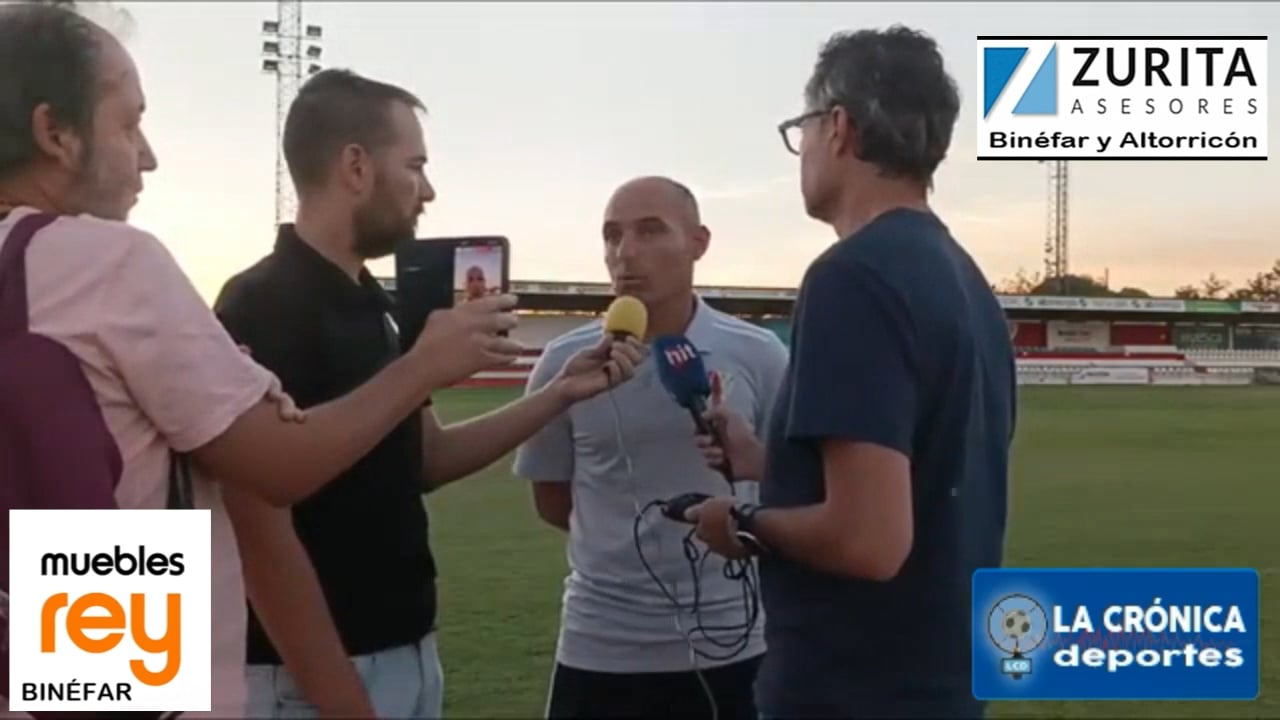 IVÁN MARTÍNEZ (Entrenador Barbastro) UD Barbastro 0-1 FC Barcelona B / Jor. 3 / Segunda Rfef Gr 2 / Fuente: Triangulito