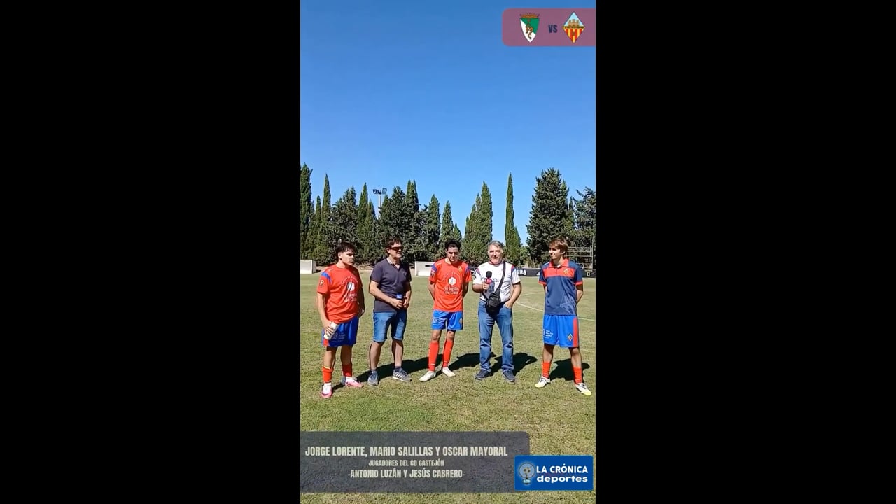 JORGE LORENTE, MARIO SALILLAS Y OSCAR MAYORAL (Jugadores Castejón) San Jorge CF 2-3 CD Castejón / Jor. 2 - 2ª Regional (Subgrupo 2-1) / Fuente: CD Castejón
