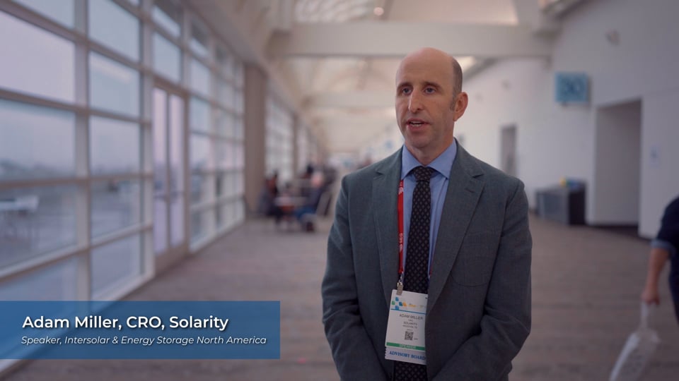 Adam Miller, CRO, Solarity, at Intersolar 2026