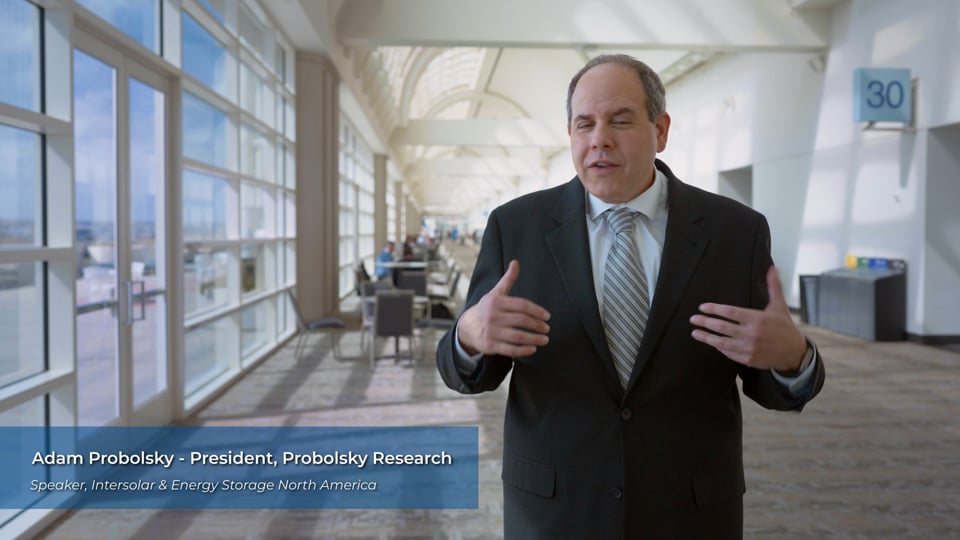 Adam Probolsky, President, Probolsky Research, at Intersolar 2026