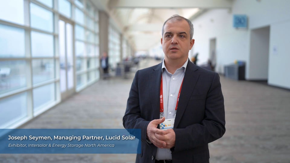 Joseph Seymen, Managing Partner, Lucid Solar, at Intersolar 2026