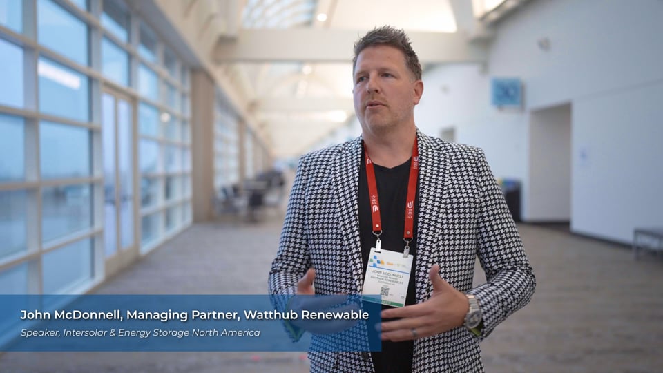 John McDonnell, Managing Partner, WattHub Renewables, at Intersolar 2026