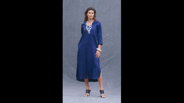 Chemise Linho Marinho Natalia